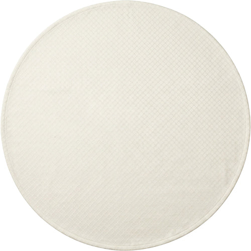 Wdkmp Round Cotton Jacquard Tablecloth Ivory 70 Inch - Product view